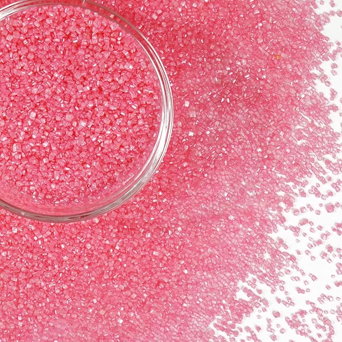 Pink Sanding Sugar Sprinkles, Food Grade, 150g, Edible Sprinkles for cupcake decorating, Cake Toppers, Sprinkles Decoration, Ice Cream, Wedding Party Valentines Halloween Christmas Supplies