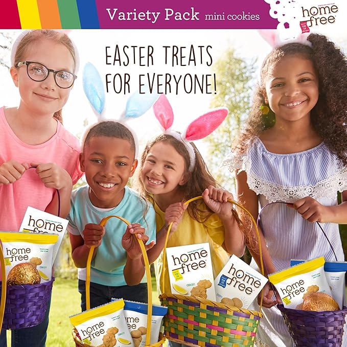 Homefree Treats — Vegan Cookies Variety Pack – Allergy Safe School Snacks – Peanut Free, Gluten Free, Egg Free, Dairy Free – Yummy Crunchy Cookie Assortment, Kosher Pareve (6 Count)