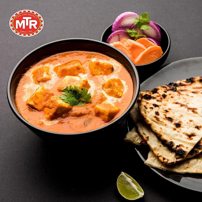 MTR - Minute Meals: Paneer Butter Masala - Creamy Cottage Cheese Curry - Tasty Indian Meal with No Added Preservatives - A Quick Meal Suitable for Vegetarians, Ready in Minutes! (Pack of 6)