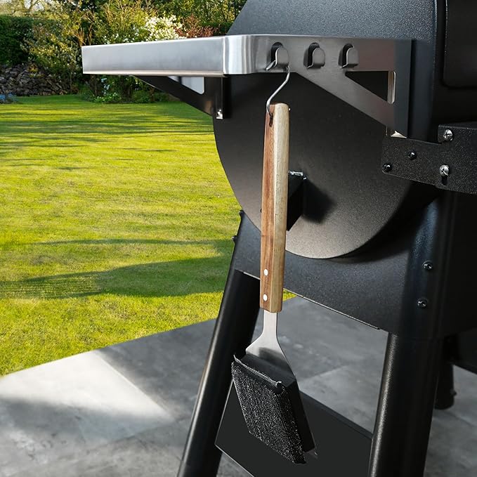 Bristle-Free BBQ Grill Brush & Scraper - Heavy Duty Barbecue Cleaner with Extended Handle??"<div>