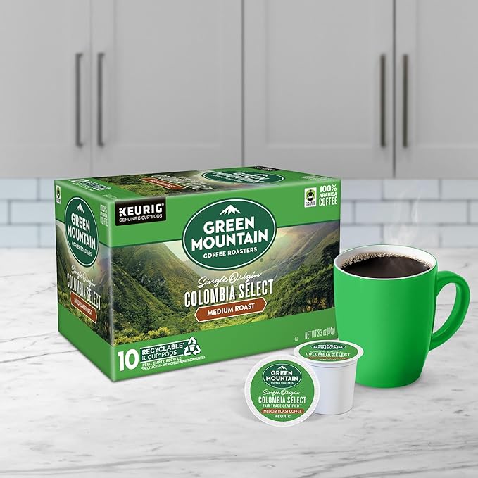 Green Mountain Coffee Roasters Colombia Select, Keurig Single Serve K-Cup Pods, Medium Roast Coffee, 60 Count, (6 Packs of 10)