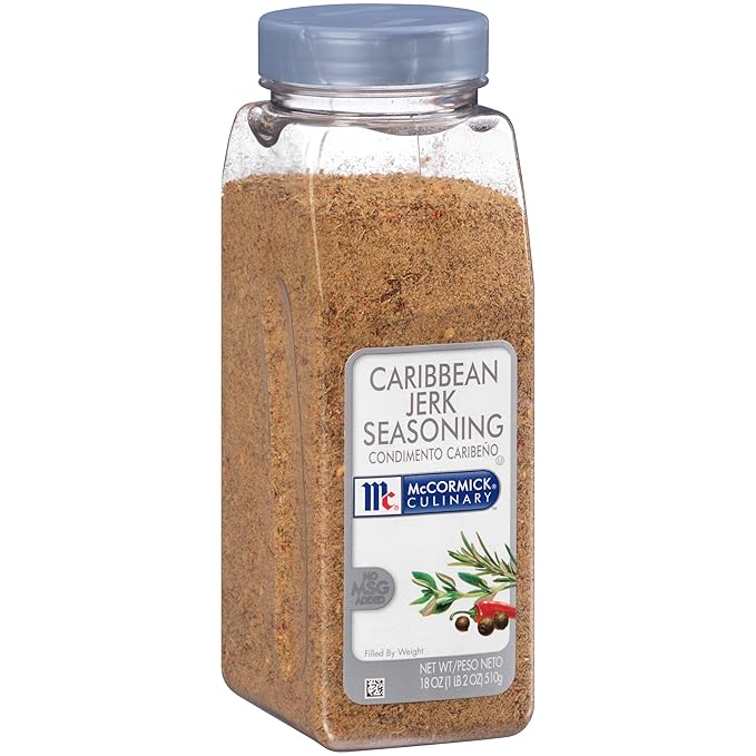 McCormick Culinary Caribbean Jerk Seasoning, 18 oz (Pack of 6) - Six 18 Ounce Containers Jamaican Jerk Seasoning, Perfect on Meats, Roasted Vegetables, Marinades and Caribbean Inspired Recipes