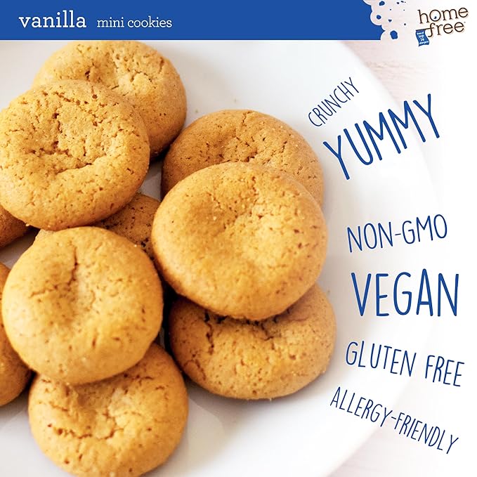 Homefree Treats you Can Trust, 70% Organic, Vanilla Mini Cookies, 5-Ounce (Pack of 6)