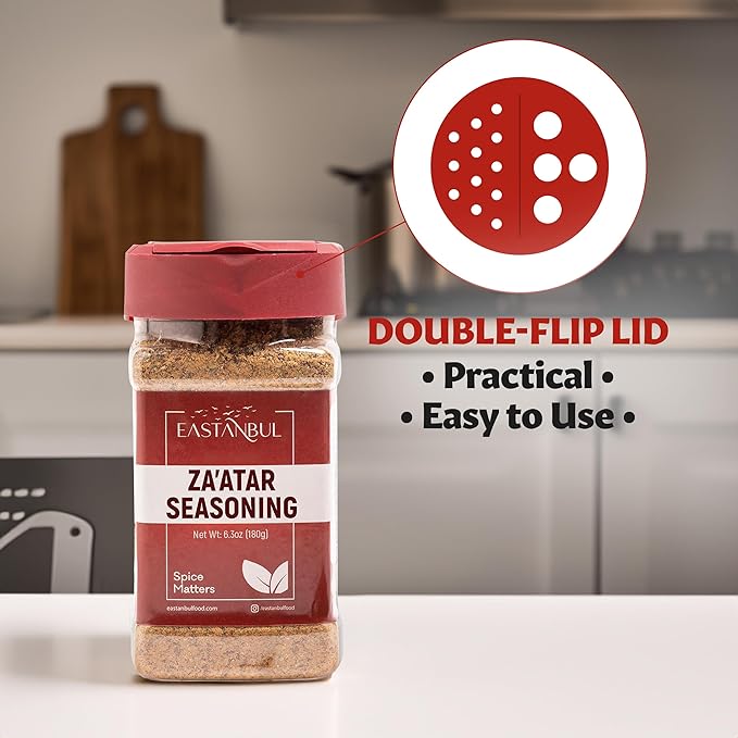 Eastanbul Zaatar Seasoning, 6.3oz, Za'atar, Zaatar Spice from Middle Eastern Spices, Perfect for Mediterranean Seasoning Blends, AKA Zahter, Zatar, Za atar, Za' atar Spice, No MSG, Sodium Free