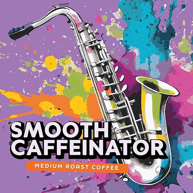 Java Factory Smooth Caffeinator Flavored Ground Coffee Bag ??Medium Roast Brew, Made with 100% Arabica Beans, 10 Oz