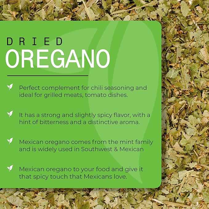 Quintal MX Mexican Natural Oregano Leaves (6 Oz) - Dried Oregano Leaves for Mexican Cuisine & Spices - Mexican seasoning Oregano Dried Leaves - Fresh and Fragrant - Rich Flavored for Mexican Recipe