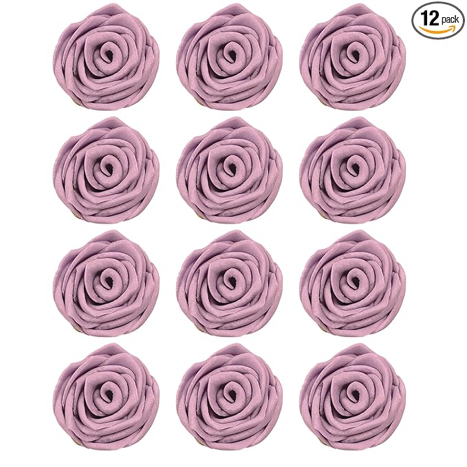 Confect Edible Lavender Rose Toppers ??12-Pack Lilac Roses for Cake & Cupcake Decorating??Stunning Edible Floral Toppers for Desserts- Vegan, Nut-Free, Soy-Free, Dairy-Free, Palm Oil-Free