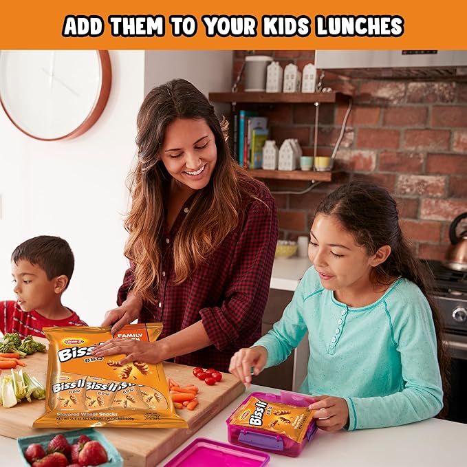 Osem Bissli Crunchy BBQ Wheat Snack, 1.23oz Bags (Pack of 12) – Kosher, No Artificial Colors or Preservatives – Conveniently Packaged for On the Go Snacking