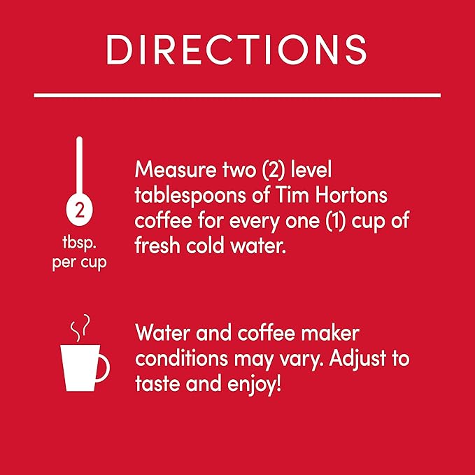 Tim Hortons Original Blend, Medium Roast Ground Coffee, Canada???Favorite Coffee, Made with 100% Arabica Beans, 48 Ounce Canister