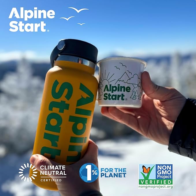 Alpine Start Instant Coffee Packets with Creamer Single Serve - Individual Latte Powder Mix from Arabica Coffee Beans with Non-Dairy Cream for Travel, Hiking, Backpacking (0.49 OZ) Box of 5 Sticks