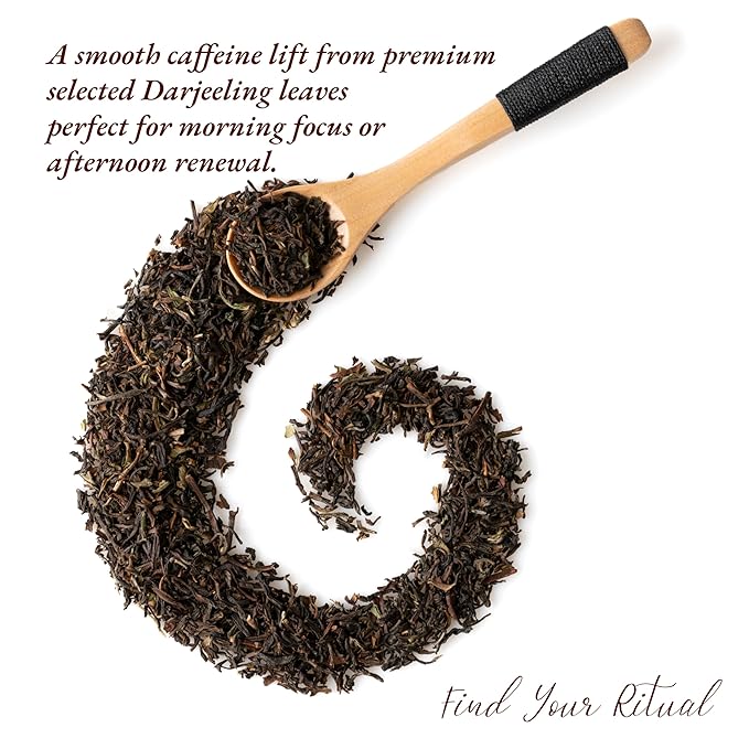 Sattva Tea Co | Darjeeling Black Tea | 100g/3.5oz Loose Leaf (Makes 40+ Cups) | Lightly Oxidized | Delicately Nuanced Flavors Tones Of Apricot And Peach | Sustainably Sourced, Vegan & Non-GMO
