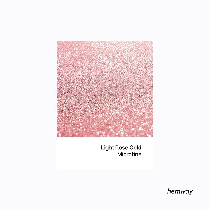 Hemway Premium Glitter Shaker - Light Rose Gold | 125g Microfine Metallic Flake Sequins for Resin & Epoxy Crafts | Craft Supplies for Tumblers, Festival, Art