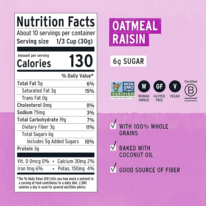 Purely Elizabeth Cookie Granola, Variety Pack, Gluten-Free, Non-GMO 11oz Bags