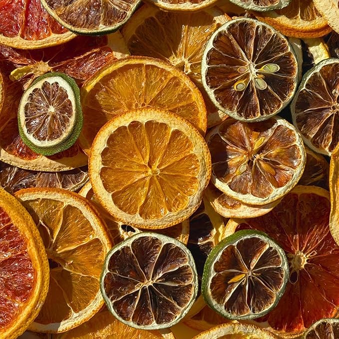 Drink Botanicals Ireland Mixed Dehydrated Citrus Fruits | Dried Orange, Lime, Lemon, Grapefruit Slices | 40+Slices | 100% Natural | For Cocktail Garnishing, Wreath, Cakes | 3.52 oz,100G | Kraft Pouch