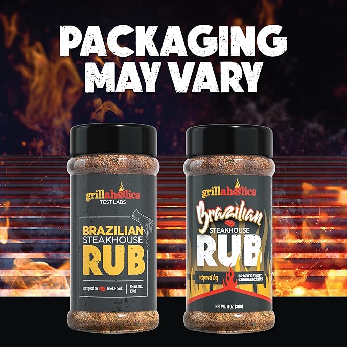 Grillaholics Steak Rub ??Brazilian Steakhouse Style Churrasco Seasoning for BBQ, Grilling & Smoking ??Bold Blend for Picanha, Ribeye, Beef, Pork & Chicken
