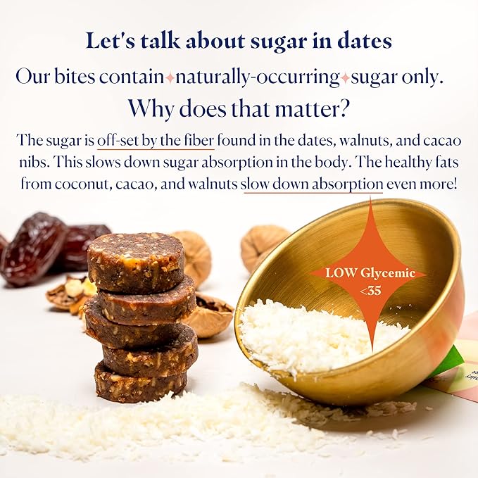 MAGICDATES Date Snack Bites | Coconut Cream Cake – 4 Bags (16 Servings) | Medjool Dates | No Added Sugar | Gluten-Free | Vegan | Paleo | Plant-Based | Healthy Coconut Snack | Clean Ingredients
