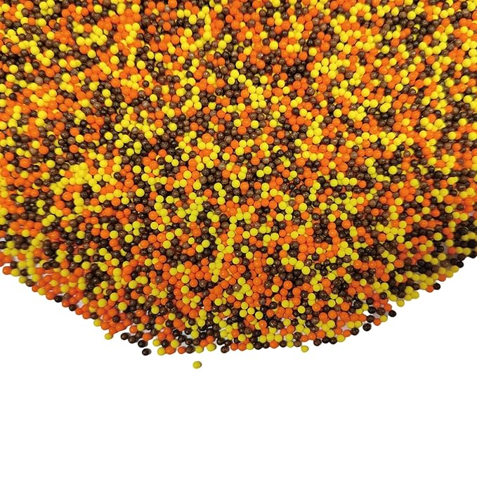 Homankit Autumn Sprinkles Fall Nonpareils Sprinkles Edible Cookie Decorations Mini Pearls for Decorating Cake, Baking, Cupcake Toppers, Ice Cream, Donuts 3.88 Ounce