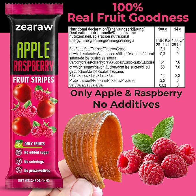 ZEARAW Healthy Fruit Snacks for Adults and Kids ??30 Organic Fruit Leather with Dried Black Currant, Pear-Mango, Apple-Raspberry ??Vegan Low-Carb Variety Pack Strips for Kids ??Sugar Free Bars