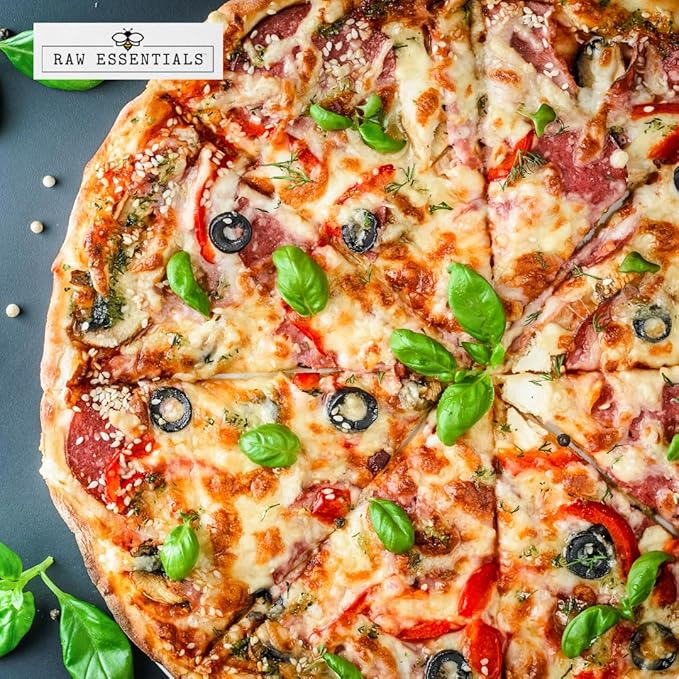 Raw Essentials Pizza Seasoning- Italian Seasoning - Cheesy Herb Blend - Great on Pizza, Pasta and Italian Delights