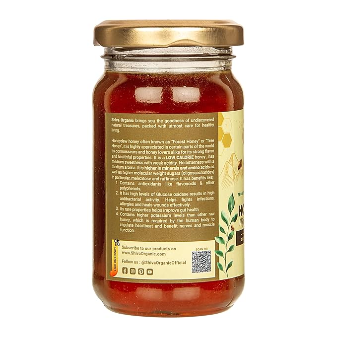 Shiva Organic Dew Honey 250g - High Altitude Himalayan Pure Honey