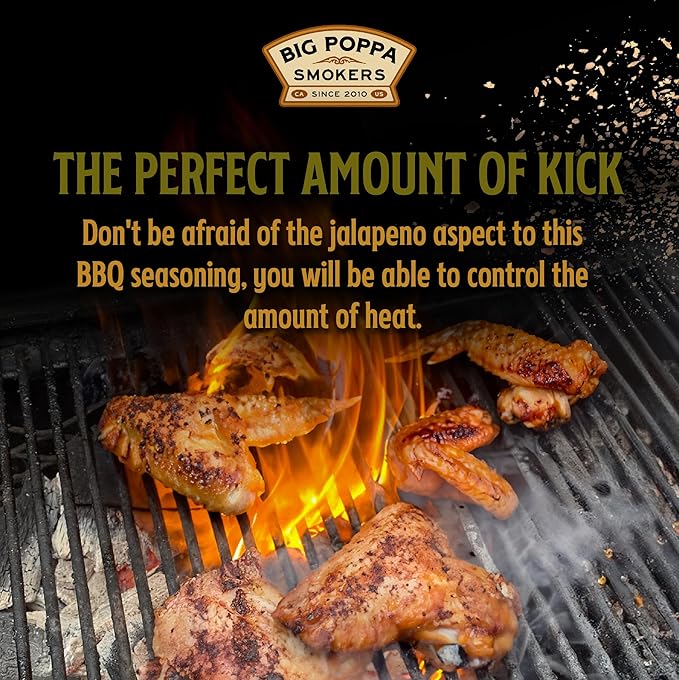 Big Poppa’s Jallelujah Spicy Jalapeño Seasoning – Bold Jalapeño Spice Blend for Steak, Chicken Veggies & More – Flavor-Packed, Gluten Free Seasoning for Grilling, Roasting & Backyard BBQ (14.2 Oz)