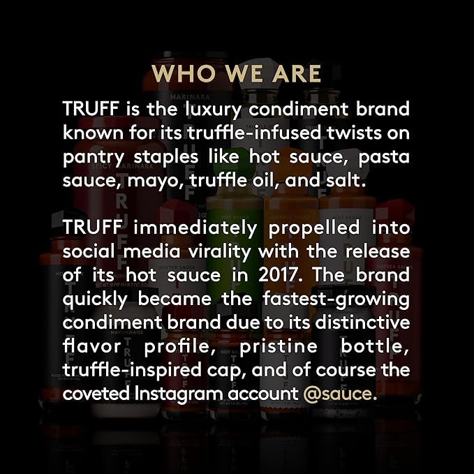 TRUFF Black Truffle Oil - Black Truffle Infused Olive Oil - Gourmet Dressing, Seasoning, Marinade, or Drizzle, Non-GMO, Gluten-Free, 5.6 fl.oz