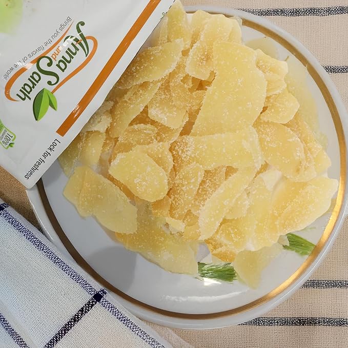 Anna and Sarah Dried Crystallized Ginger Slice in Resealable Bag, 3 Lbs (Pack of 2)