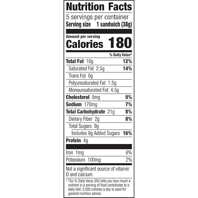 Nature Valley Biscuit Sandwiches, Chocolate Peanut Butter Snacks, 5 ct, 6.75 OZ (Pack of 12)