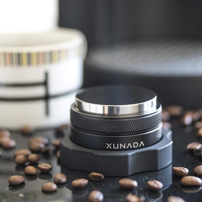 XUNADA 58.3mm Coffee Distributor & Tamper, Works with all 58mm Portafilters, Espresso Hand Tampers, 2-in-1 Adjustable Espresso Distribution Leveler & Tamping Tool