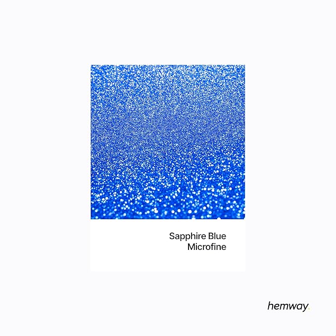 Hemway Premium Glitter Shaker - Sapphire Blue | 125g Microfine Metallic Flake Sequins for Resin & Epoxy Crafts | Craft Supplies for Tumblers, Festival, Art