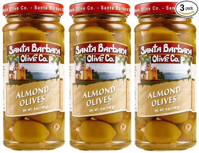 Santa Barbara 3pk Almond Stuffed Olives 5oz