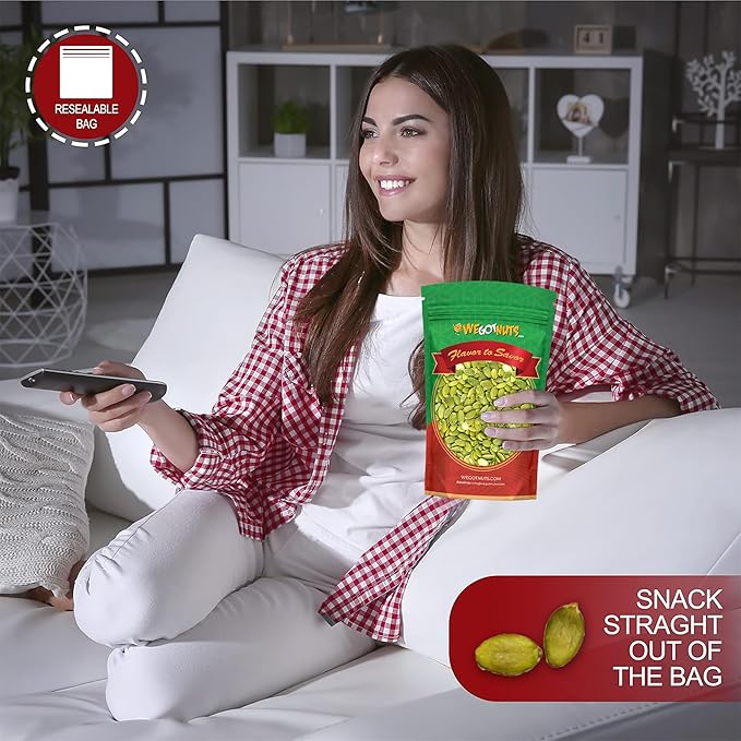 We Got Nuts Pumpkin Seeds Healthy Snacks 5Lbs (80oz) Bag | Raw Pepitas No Preservatives Added, 100% Natural With No Shell | For Baking, Salad Toppings, Cereal, Roasting | Low Calorie Nuts,