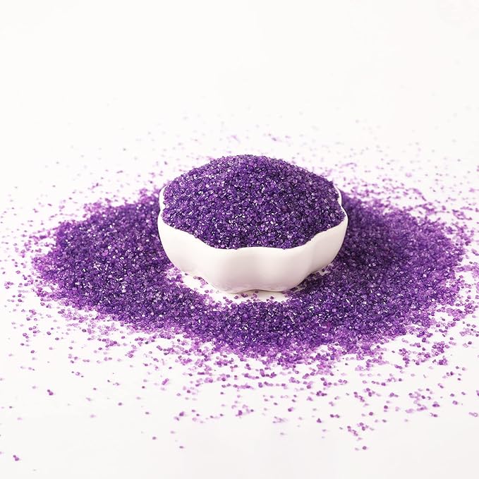 Kasvan Purple Sanding Sugar Sprinkles - Edible Sugar Crystals, Baking Cake Decorations, Ice Cream Toppings cupcake Decorating, Wedding Party Chirstmas Supplies, 85g/3.2oz
