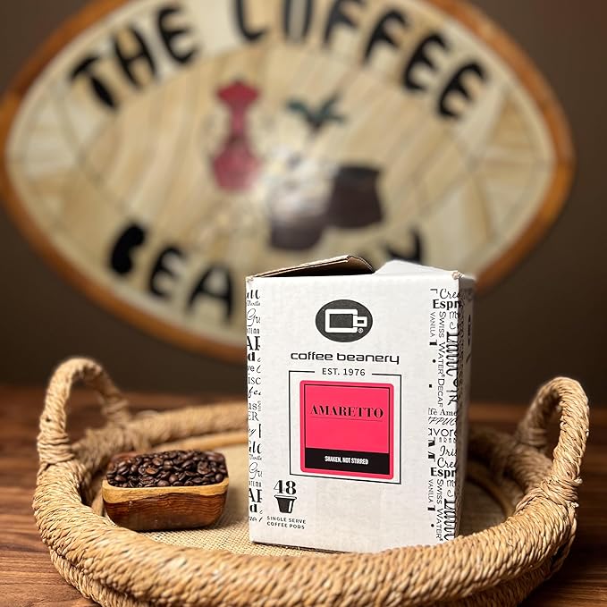 Amaretto Coffee Pods by Coffee Beanery | 96ct Bulk Medium Roast Arbica Coffee