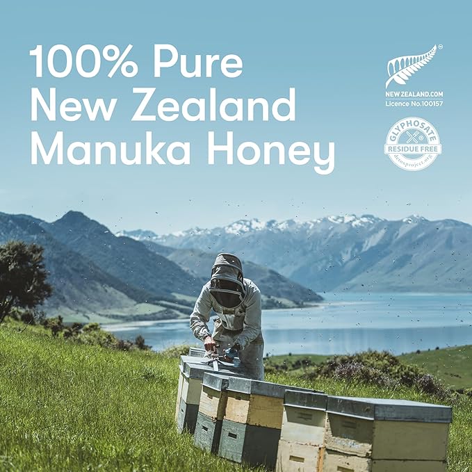 New Zealand Honey Co. Pure Manuka Honey Squeeze Bottle | Manuka Honey UMF 26+ / MGO 1300+ | 17.6oz | 1.1 lb. (500g)