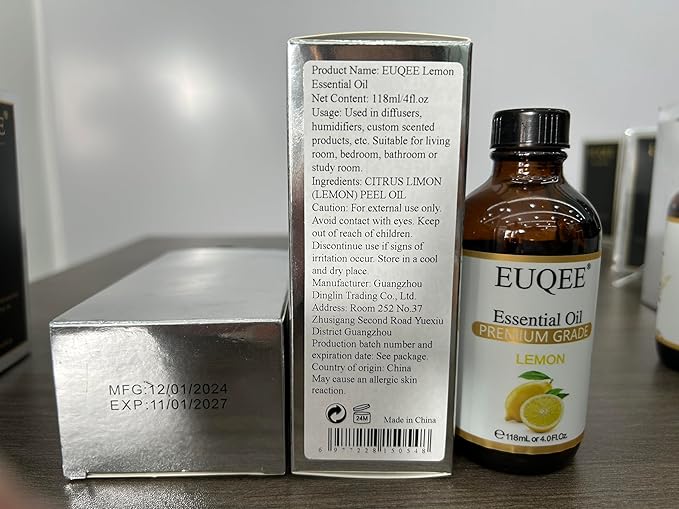 Lemon Essential Oil with Glass Dropper, Great for Aromatherapy, DIY Soap, Humidifier, Candle Making(4Fl oz/118mL)