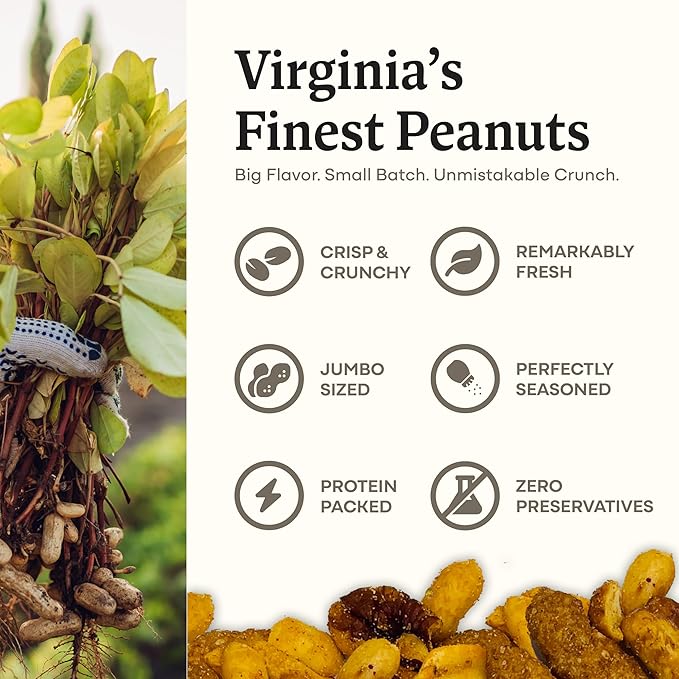 Belmont Peanuts Cocktail Crunch Mix, 18 oz (1 Pack) ??Pecans, Butter Toffee Virginia Peanuts, Sesame Sticks, Rice Sticks, Seasoned Peanuts ??Simple Ingredients, No Preservatives, Hand Seasoned