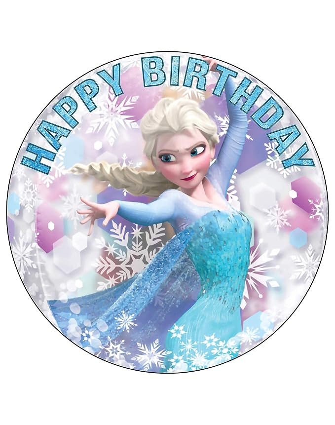 7.5x Inch Edible Cake Toppers ?밯inter Princess Themed Birthday Party Collection of Edible Cake Decorations