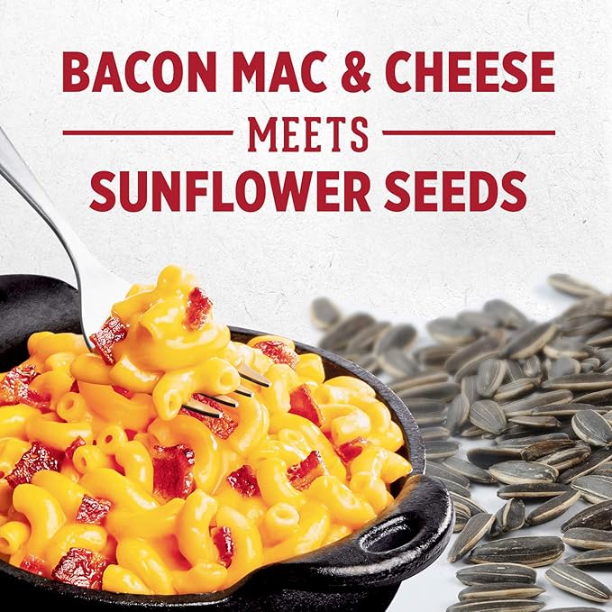 DAVID Roasted and Salted Jumbo Sunflower Seeds, Bacon Mac and Cheese Flavor, 5.25oz. (Pack of 12)