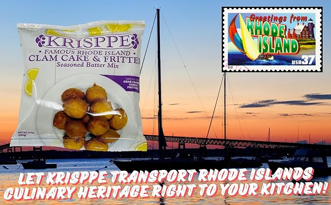 Krisppe Famous Rhode Island Style Clam Cake and Fritter Seasoned Batter Mix (3 Pack)