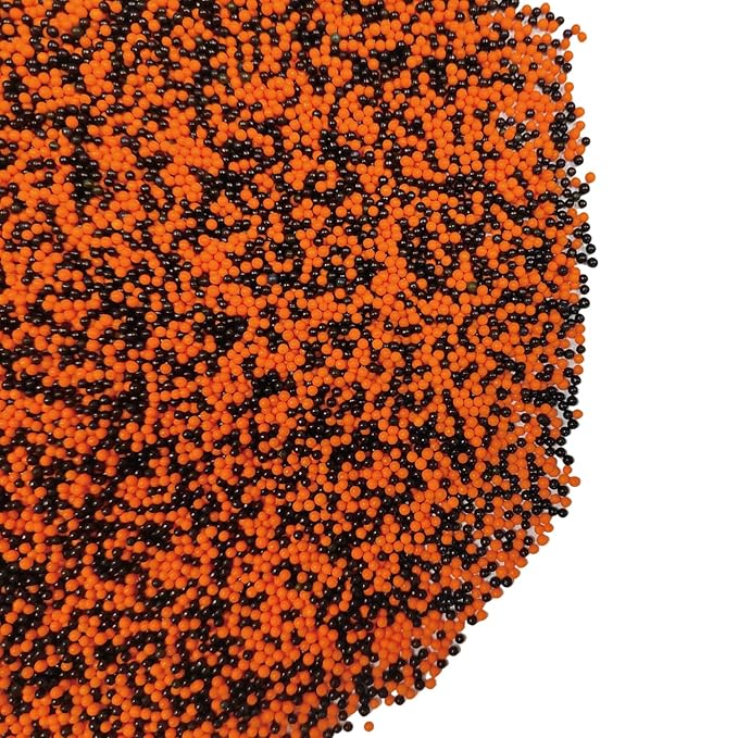 Homankit Halloween Sprinkles Orange and Black Nonpareils Sprinkles Edible Cookie Decorations Mini Pearls for Decorating Cake, Baking, Cupcake Toppers, Ice Cream, Donuts 3.88 Ounce