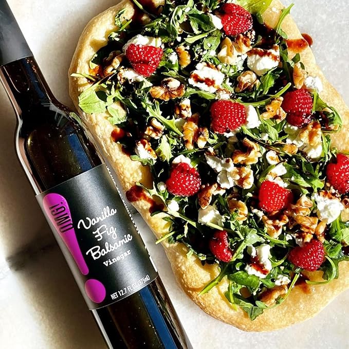 OMG! Oils: Gourmet Vanilla Fig Barrel-Aged Balsamic Vinegar (Perfect for Dipping, Marinades, Glazing and Topping!), 375ml/12.7oz??,<div>