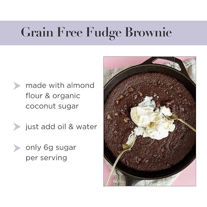 Stellar Eats Grain?멑ree Fudge Brownie Baking Mix | Gluten?멑ree, Dairy?멑ree, Plant?멊ased, Paleo?멑riendly, Naturally Sweetened with Coconut Sugar | Almond Flour-Based | 10.4 oz | 1 Pack