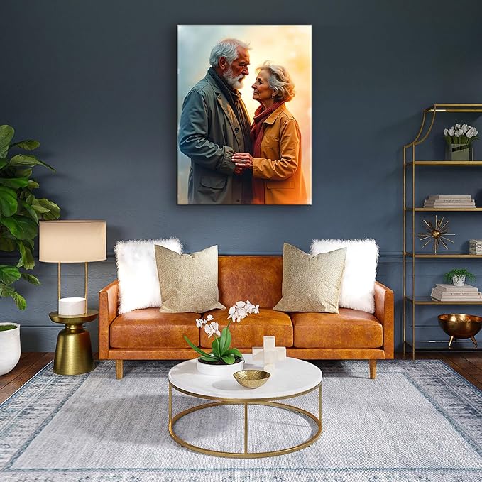 Hoopwarte Custom Photo Canvas Prints, Personalized Framed Wall Art-Home Decor Gift - Digital Printing Photo to Canvas (36L?쐘48W 90x120cm) - Ready to Hang