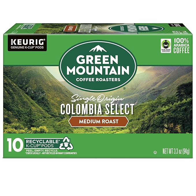 Green Mountain Coffee Roasters Colombia Select, Keurig Single Serve K-Cup Pods, Medium Roast Coffee, 60 Count, (6 Packs of 10)