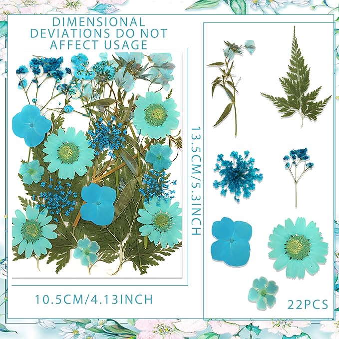 JeVenis Blue Wildflower Cake Toppers Wildflower Decor Baby In Bloom for Baby Shower Birthday Bridal Shower Wedding Party Decoration