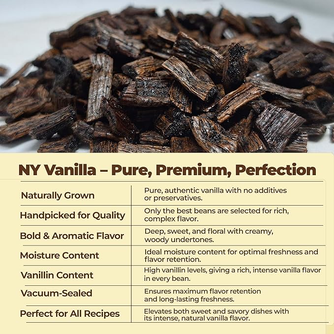 1 lb Vanilla Bean Splits, Cut From Whole Extract Grade B VanillaBeans For Making Vanilla Extract | Non-GMO. Perfect For Homemade Extract, Baking, VanillaPowder, & Icecream. by NYVanilla