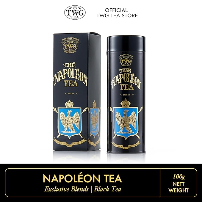 TWG Tea | Napoléon Tea | Black Tea | Caramel Pieces | Haute Couture Tin, 100g | Gift Set