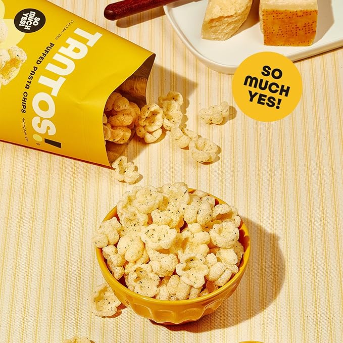 Tantos! Puffed Pasta Chips ??Healthy Pasta Snack by Top Chef Joe Sasto ??Plant-Based, Low Calorie, Crunchy Chips ??Variety Pack ??Marinara, Pesto, Cacio e Pepe, Classico ??Gourmet Bold Flavors (1 oz 8 Pack, Cacio e Pepe)