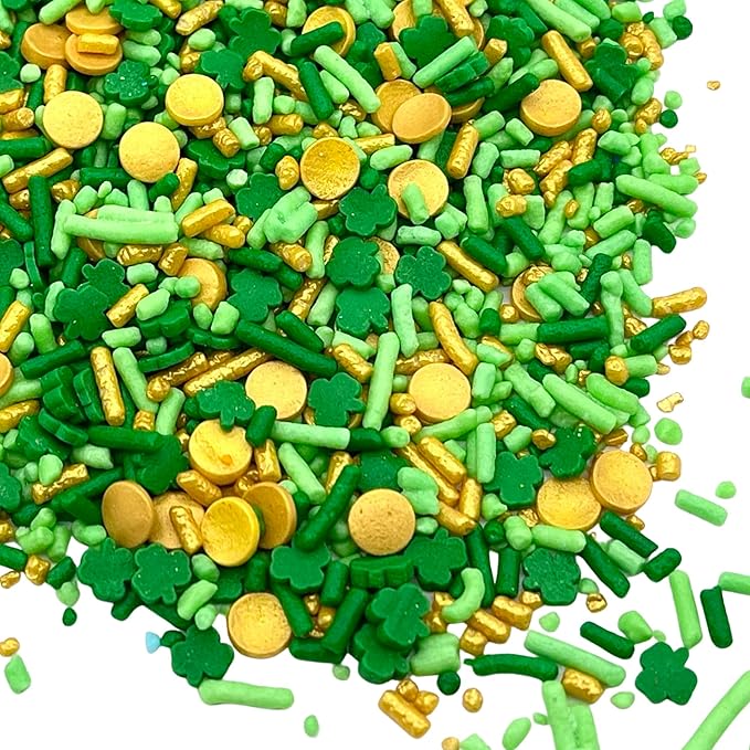 Manvscakes | 7.5 ounce Sweet luck sprinkles | St. Patrick?셲 day sprinkles | Green sprinkles | Edible sprinkles | Cale sprinkles | Cookie sprinkles